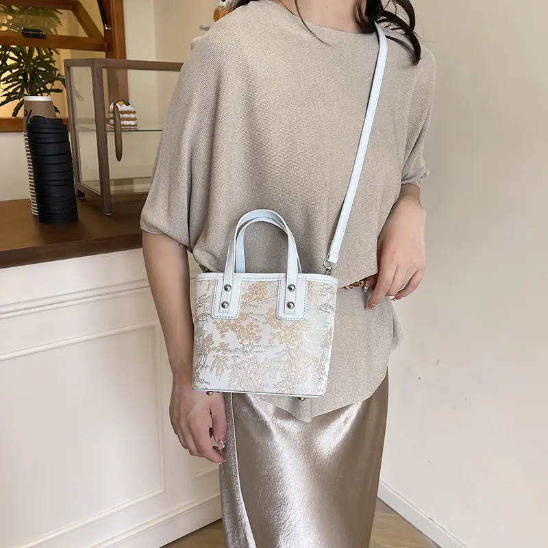LEFTSIDE Chinese Style Soft Mini Crossbody Bags for Women 2025 New Trendy Shoulder Bags Females Short Handle Handbags and Purses