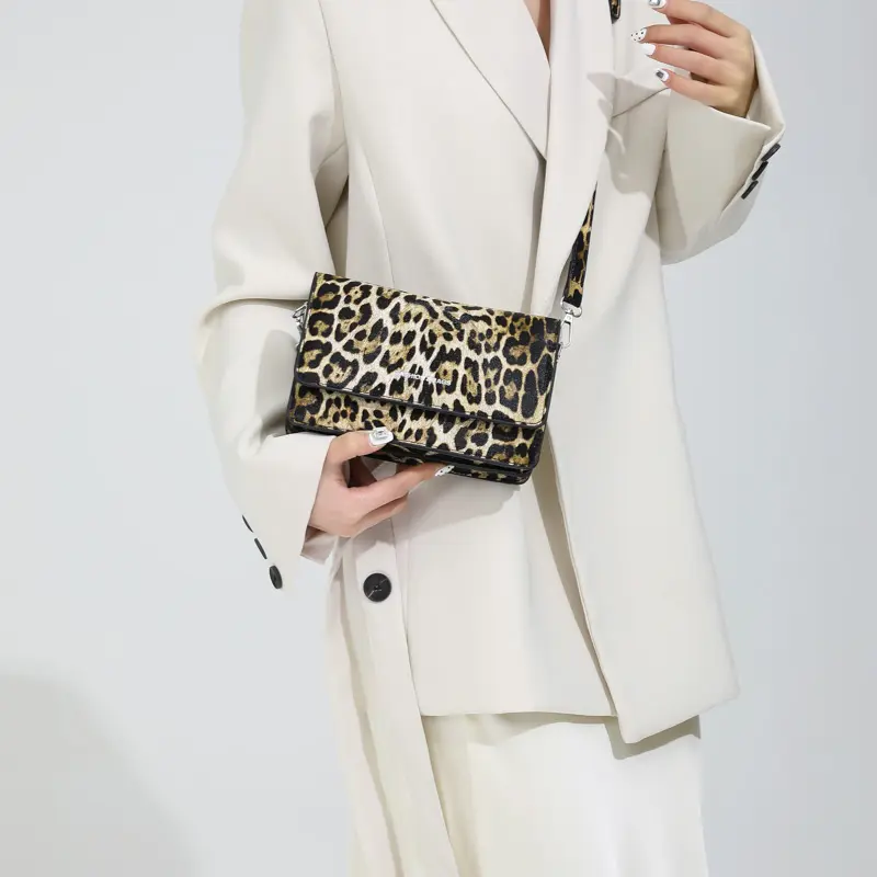 Mini Leopard Pu Leather Shoulder Bags for Women 2025 Y2k New Korean Fashion Travel Handbags and Purses Female Flap Crossbody Bag