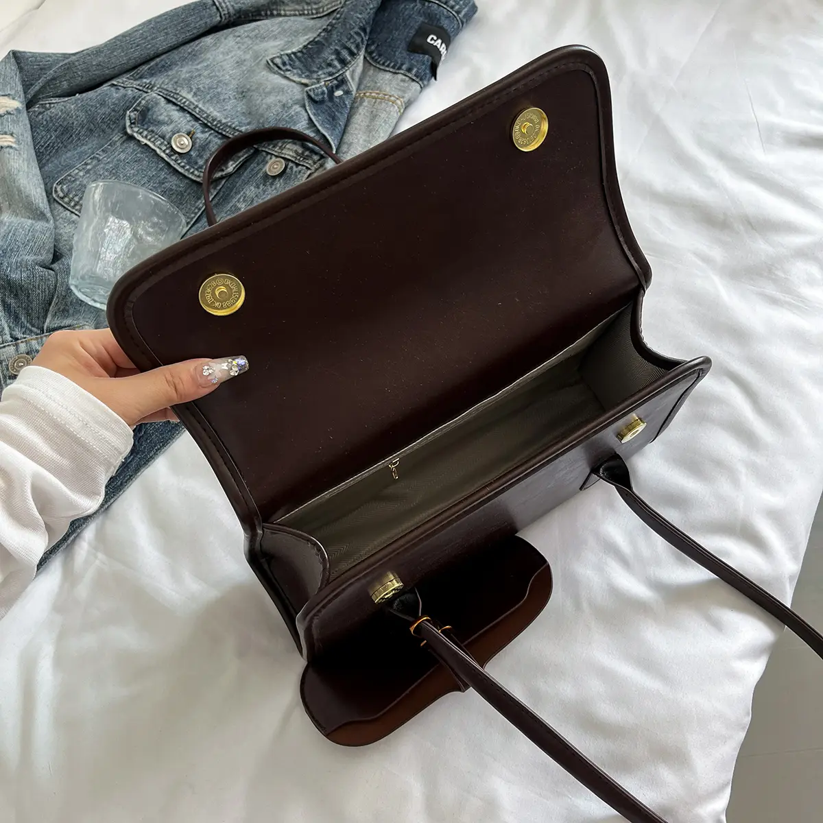 LEFTSIDE Women Small PU Leather Office Shoulder Bag 2025 New Trend Luxury Crossbody Bag Female Vintage Handbags and Purses