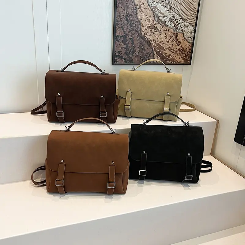 LEFTSIDE Women's Pu Leather Backpacks 2025 New Korean Fashion Solid Color Vintage Luxury Backpack Student School Bag Back Packs