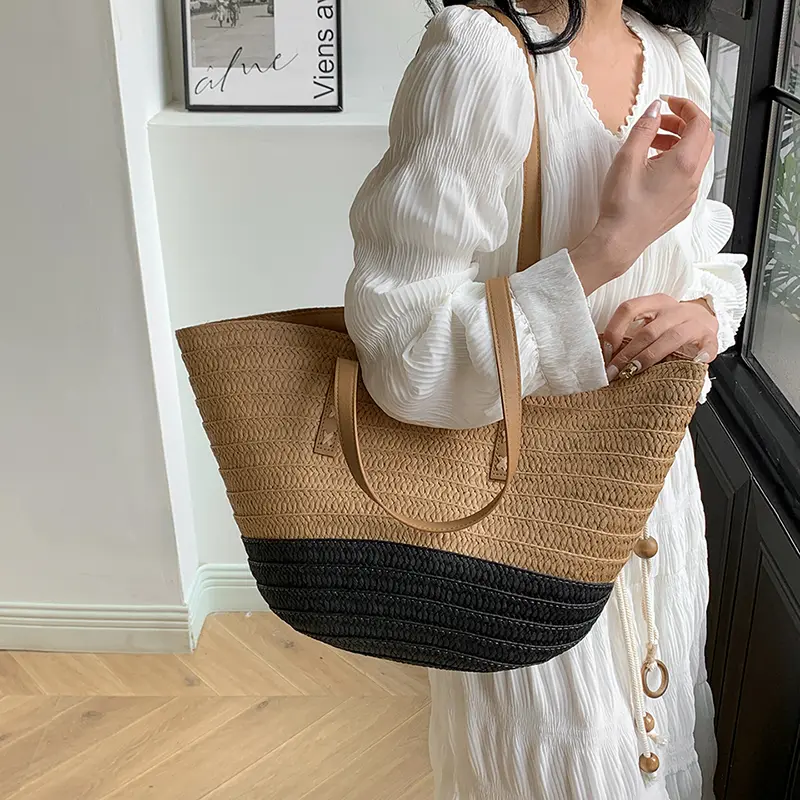 LEFTSIDE Weave Small Straw Shoulder Bags for Women 2025 Summer Ladies New Tote Bag Females Beach Bags Luxury Handbags and Purses