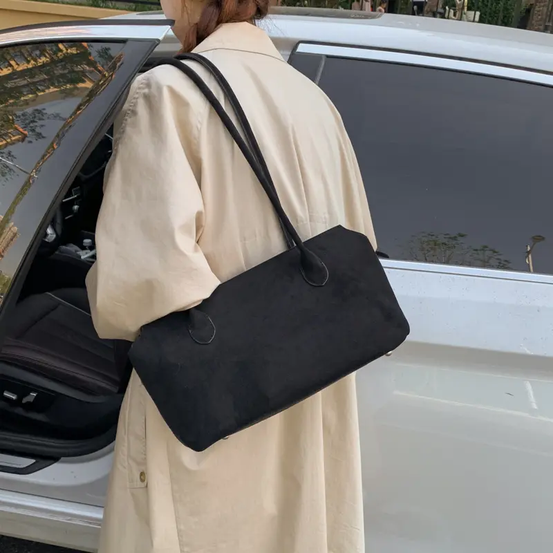 LEFTSIDE Design Small PU Leather Shoulder Bags for Women 2025 Winter Trend Tote Bag Females Retro New ​Luxury Simple Handbags