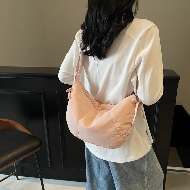 LEFTSIDE High Capacity Soft Cloth Crossbody Bags for Women Shoulder Bags Females 2025 New Korean Fashion Trend Travel Handbags