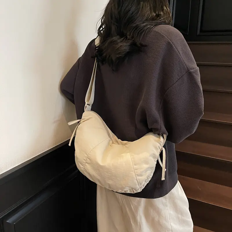LEFTSIDE High Capacity Soft Cloth Crossbody Bags for Women Shoulder Bags Females 2025 New Korean Fashion Trend Travel Handbags