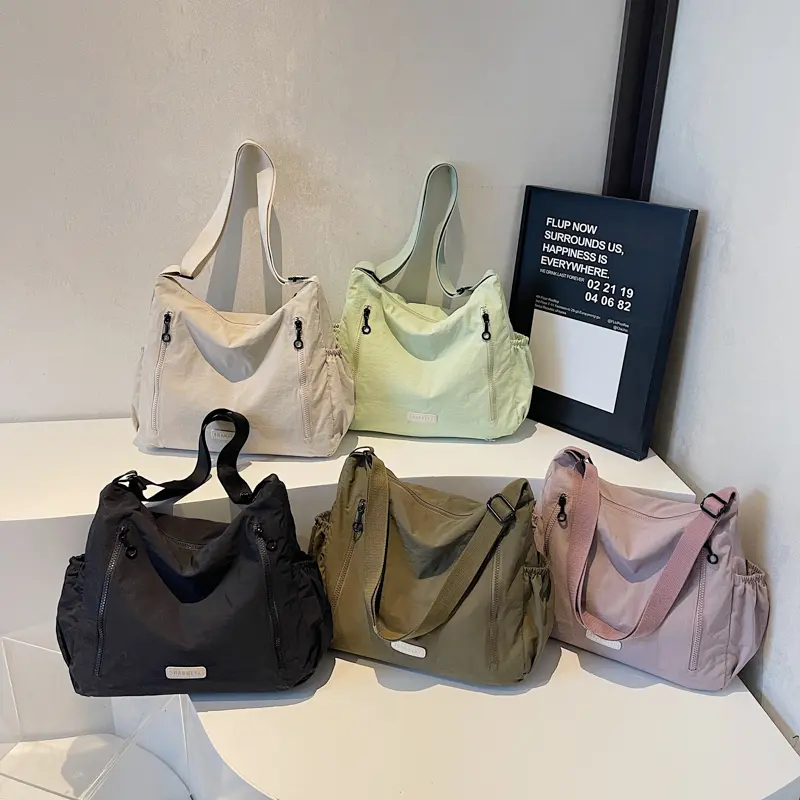 LEFTSIDE Soft Cloth Solid Color Crossbody Bags for Women Shoulder Bags Females 2025 New in Fashion Trend Handbags and Purses