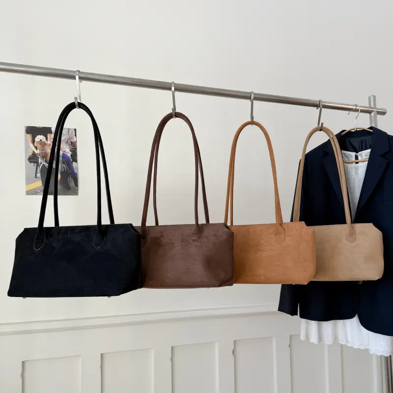 LEFTSIDE Design Small PU Leather Shoulder Bags for Women 2025 Winter Trend Tote Bag Females Retro New ​Luxury Simple Handbags