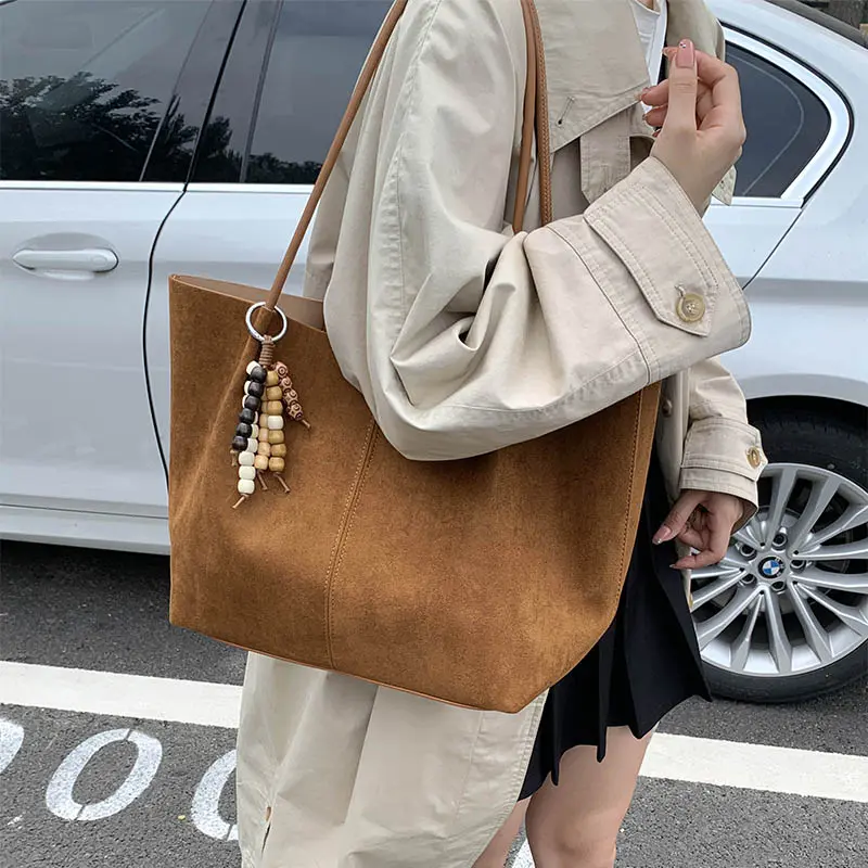 LEFTSIDE Large Capacity Retro PU Leather Shoulder Bags for Women Tote Bag 2025 Winter Luxury New Designer Purses and Handbags
