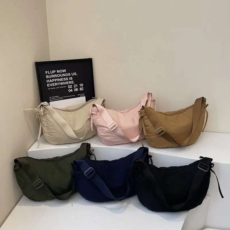 LEFTSIDE High Capacity Soft Cloth Crossbody Bags for Women Shoulder Bags Females 2025 New Korean Fashion Trend Travel Handbags