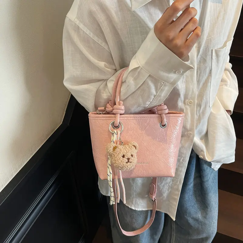 LEFTSIDE PU Leather Bucket Bag For Women 2025 New Summer Trendy Retro Shoulder Crossbody Bag Vintage Female Handbags and Purses