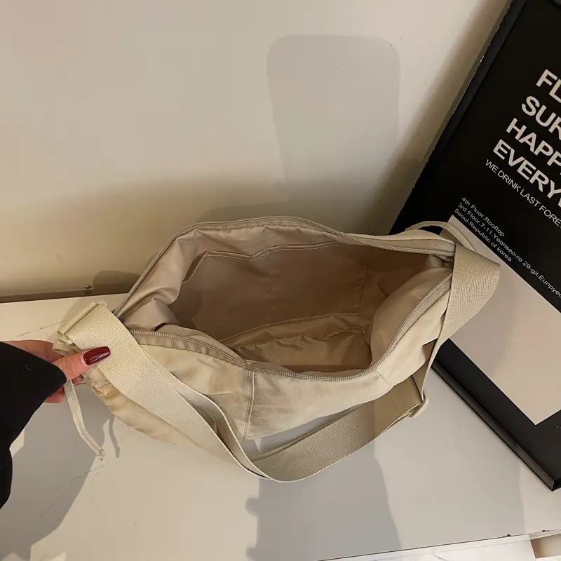 LEFTSIDE High Capacity Soft Cloth Crossbody Bags for Women Shoulder Bags Females 2025 New Korean Fashion Trend Travel Handbags