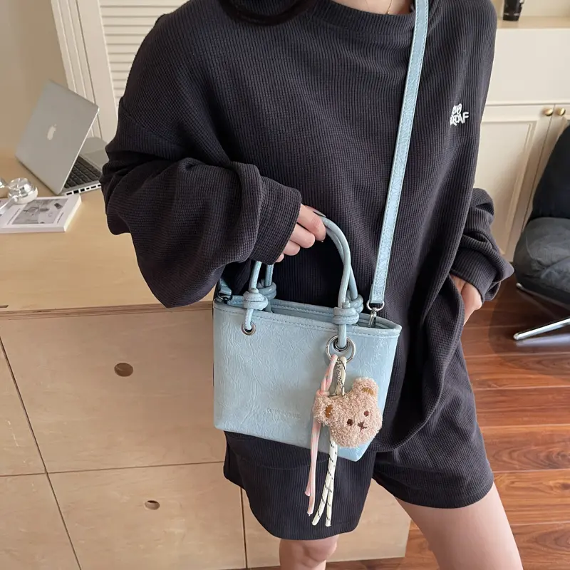 LEFTSIDE PU Leather Bucket Bag For Women 2025 New Summer Trendy Retro Shoulder Crossbody Bag Vintage Female Handbags and Purses