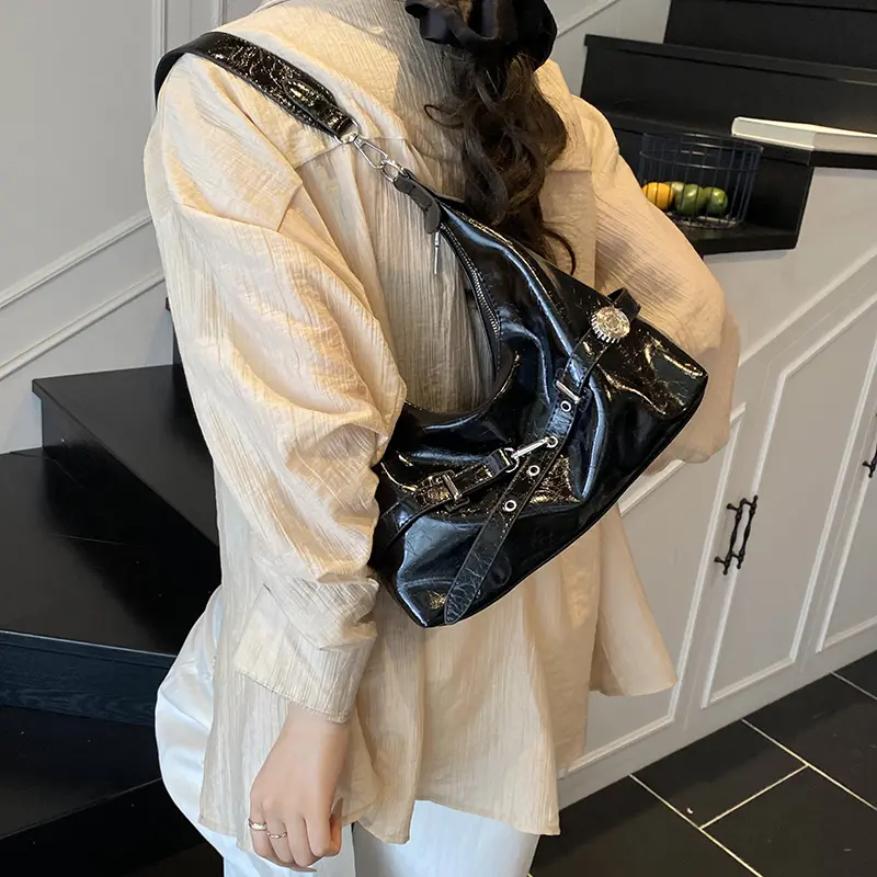 LEFTSIDE  Design PU Leather Small Underarm Bags for Women 2025 Trend Female Luxury Brand Shoulder Crossbody Bag Handbags