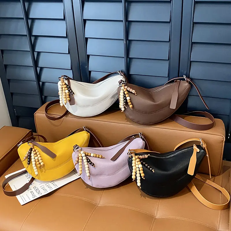 LEFTSIDE Luxury PU Leather Small Saddle Bag Female Underarm Bag 2025 Winter Retro Female New Handbags Crossbody Shoulder Bag