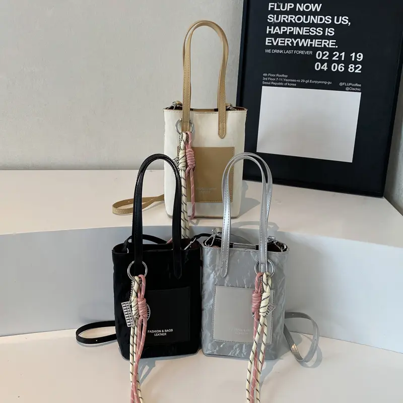 LEFTSIDE Mini PU Leather Crossbody Bags for Phone Women 2025 Summer Fashion Shoulder  Bag Females Silver Handbags and Purses