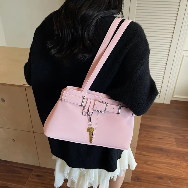 LEFTSIDE Women's Bag Lazy Faux Suede Shoulder Bag 2025 Winter New Y2K Retro Tote Bag Luxury Brand Designer Handbags and Purses