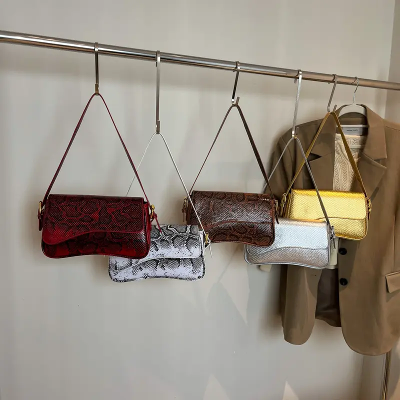 LEFTSIDE Small PU Leather Crossbody Bags for Women 2025 New Luxury Korean Fashion Serpentine Handbags and Purses Shoulder Bag