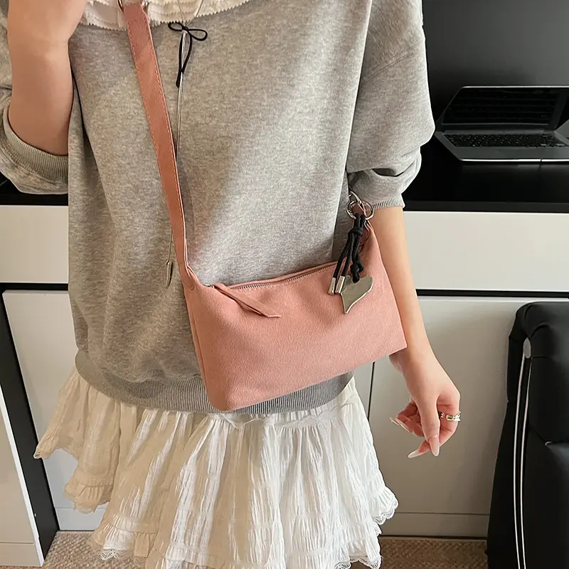 LEFTSIDE Small Crossbody Bags for Women 2025 Fashion Trend Underarm Shoulder Bags Females Solid Color Handbags and Purses