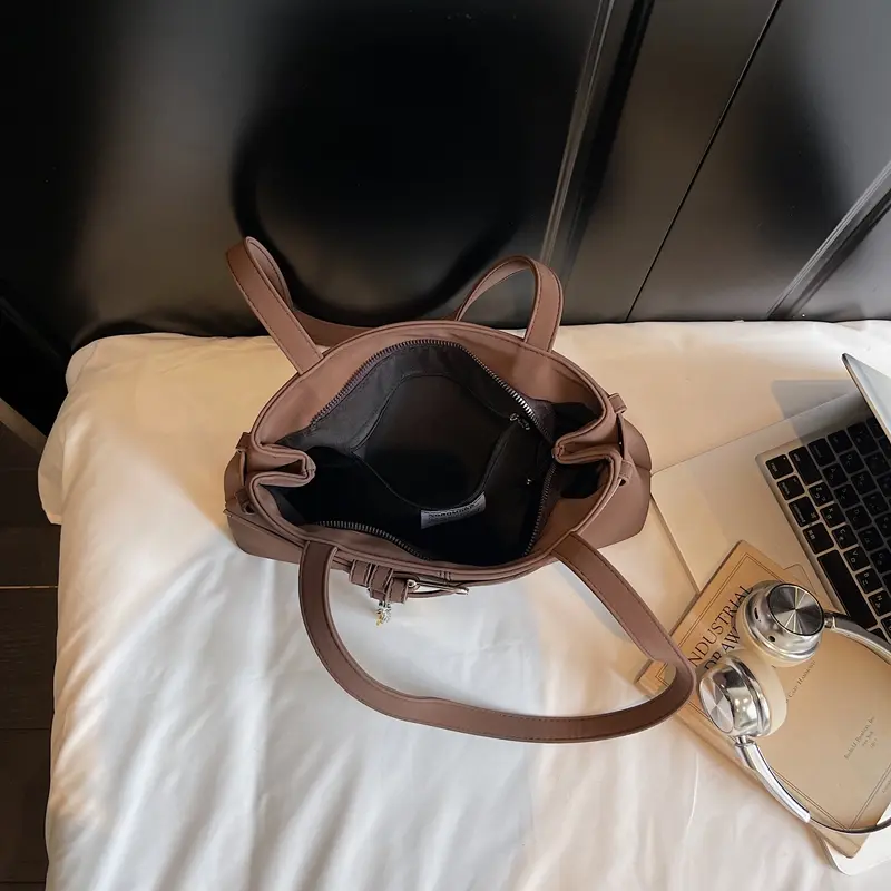 LEFTSIDE Women's Bag Lazy Faux Suede Shoulder Bag 2025 Winter New Y2K Retro Tote Bag Luxury Brand Designer Handbags and Purses