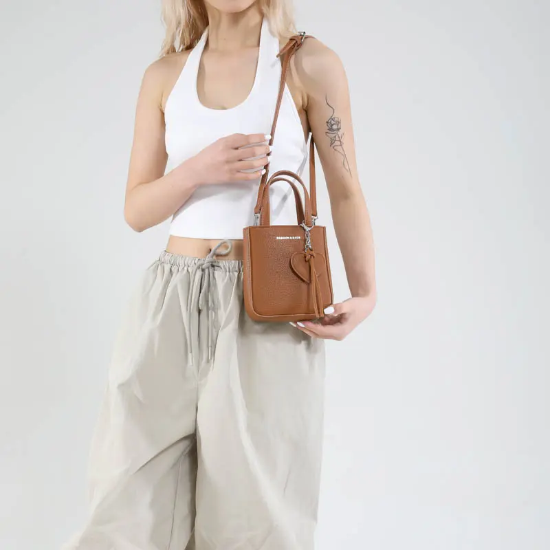 LEFTSIDE Mini PU Leather Shoulder Bags for Phone Women 2025 New in Crossbody Bag Females Casual Simple Handbags and Purses