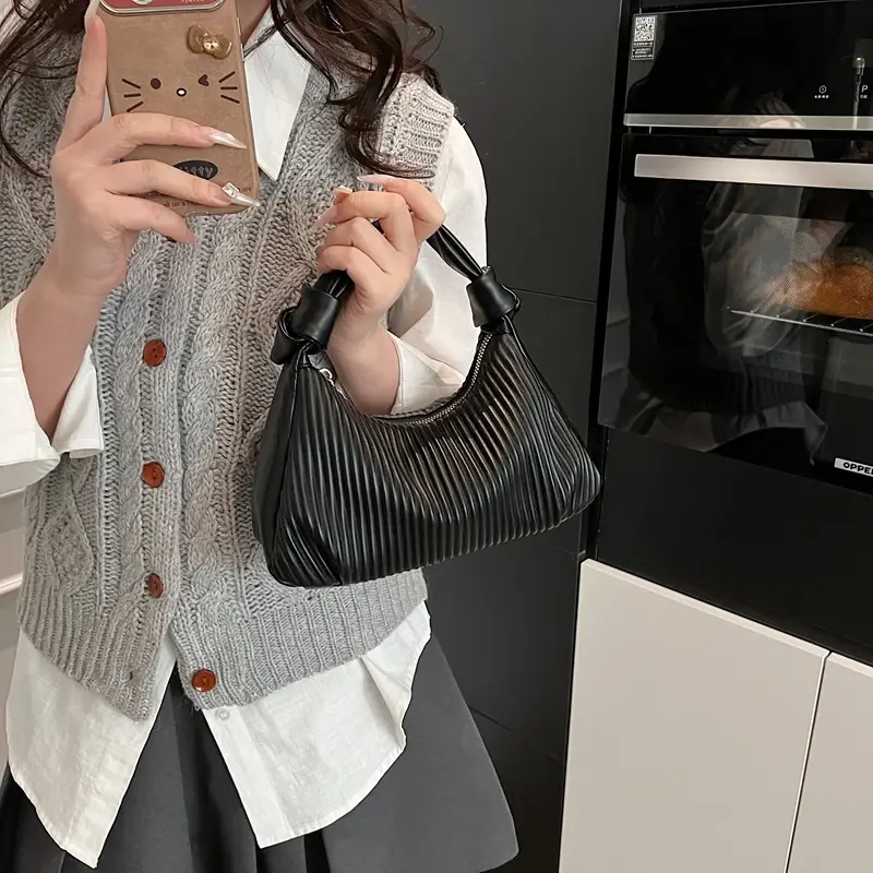 LEFTSIDE Small Silver PU Leather Shoulder Bag for Women 2025 Spring New Trend Y2K Handbags and Purses Females Crossbody Bags