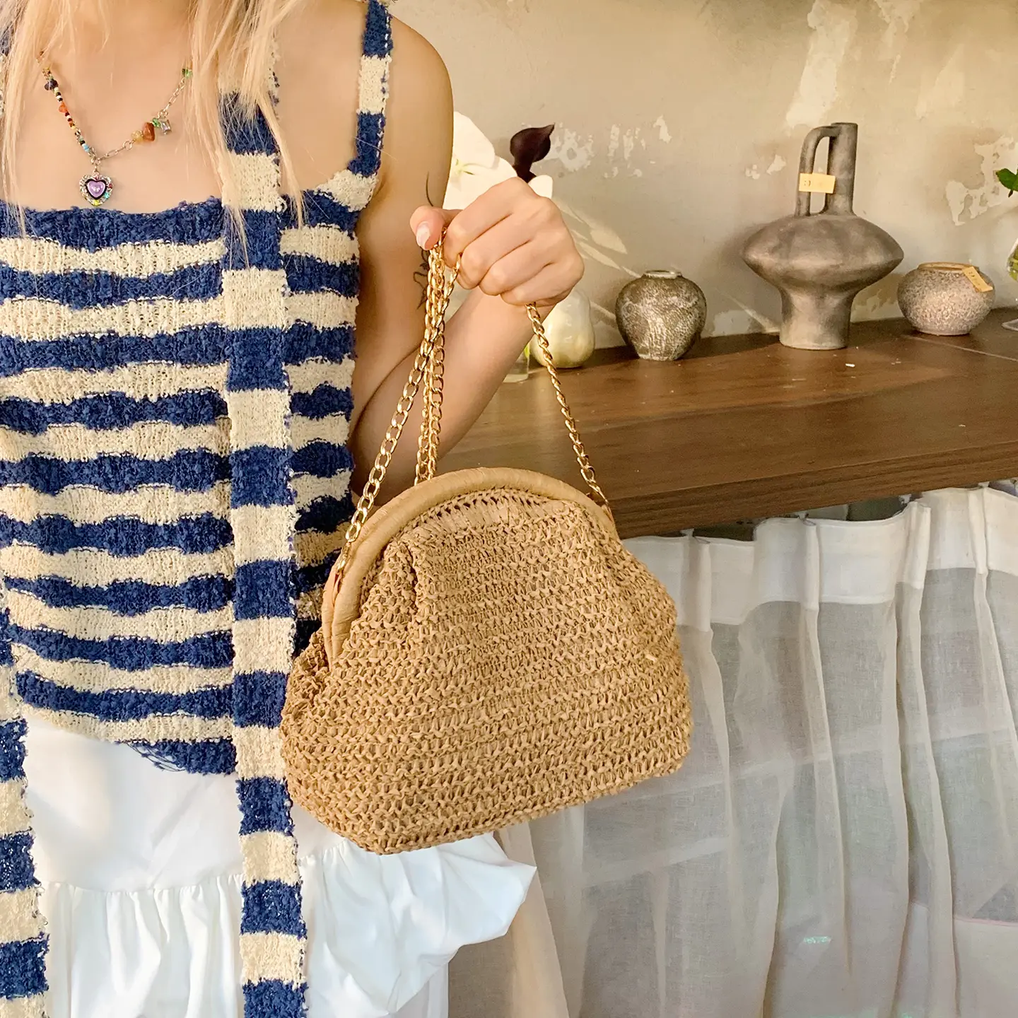 LEFTSIDE Weave Small Straw Shoulder Bags for Women 2025 New Summer Crossbody Bag Females Weave ​Raffia Beach Bags Handbags