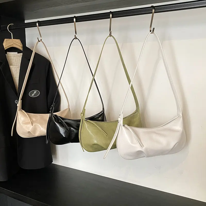 LEFTSIDE Design PU Leather Crossbody Bags for Women 2025 New Trend Female Shoulder Bag Soft Underarm Green Handbags and Purses