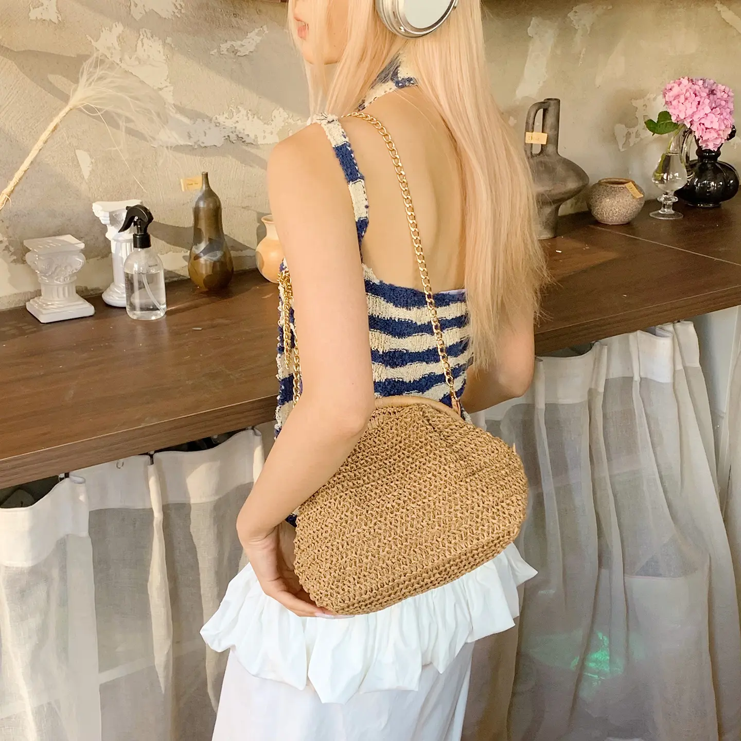 LEFTSIDE Weave Small Straw Shoulder Bags for Women 2025 New Summer Crossbody Bag Females Weave ​Raffia Beach Bags Handbags