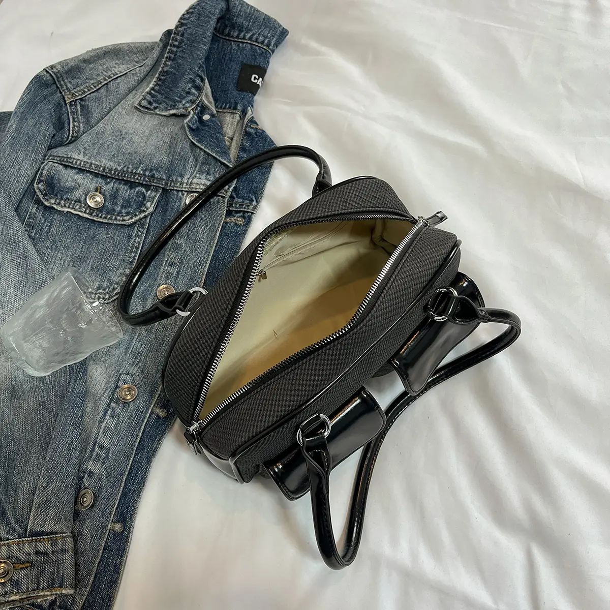 LEFTSIDE Women Small PU Leather Pockets Design Shoulder Bag 2025 New Trend Y2K Simple Green Underarm Bag Female Y2k Handbags