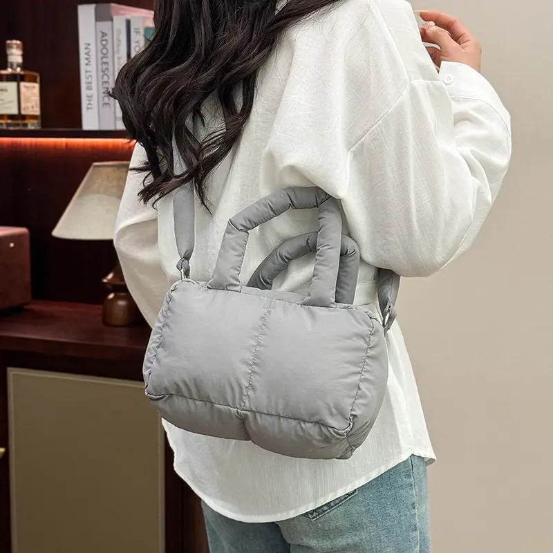 LEFTSIDE Soft Small Padded Shoulder Bag for Women 2025 Korean Fashion New Trend Crossbody Bag Simple Short Handle Handbags