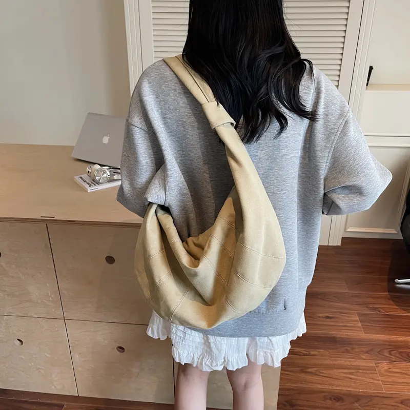 LEFTSIDE High-capacity Soft Cloth Shoulder Bags for Women 2025 Y2K New Luxury Fashion Trend Female Hobo Bag Lady Handbags