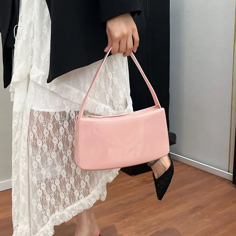 LEFTSIDE Small Design PU Leather Underarm Bags for Women 2025 Summer New Trend Simple Shoulder Bag Ladies Handbags and Purses