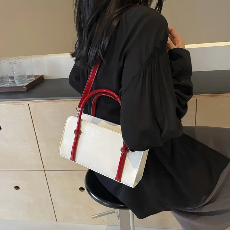 LEFTSIDE Small Retro PU Leather Underarm Bags for Women 2025 Y2k Trend Korean Fashion Shoulder Bag Lady Silver Handbags Tote Bag