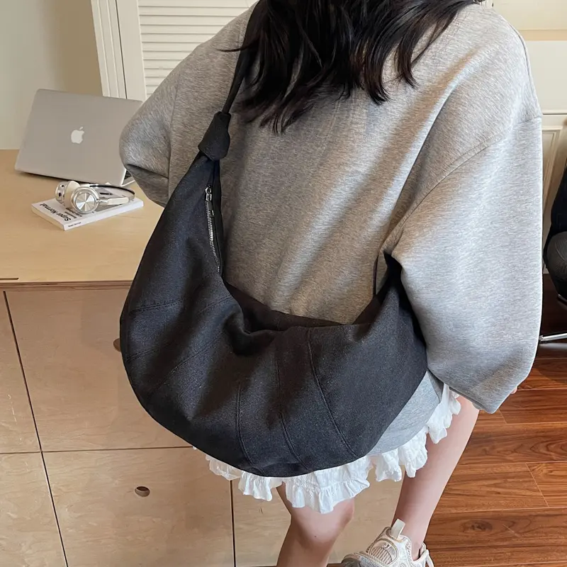 LEFTSIDE High-capacity Soft Cloth Shoulder Bags for Women 2025 Y2K New Luxury Fashion Trend Female Hobo Bag Lady Handbags
