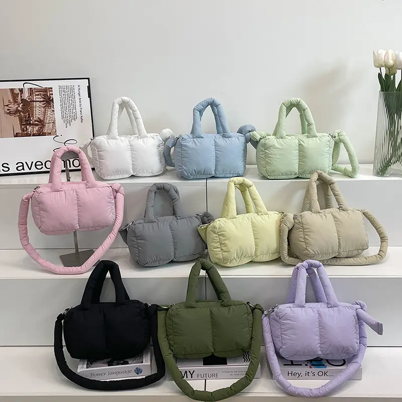 LEFTSIDE Soft Small Padded Shoulder Bag for Women 2025 Korean Fashion New Trend Crossbody Bag Simple Short Handle Handbags