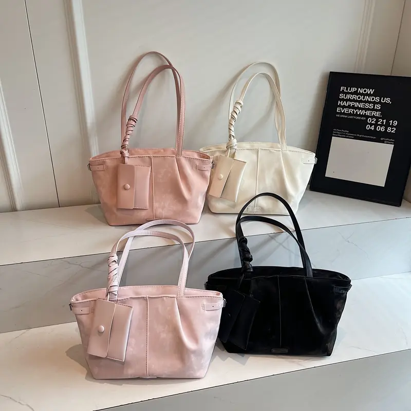 LEFTSIDE 2025 Winter New in PU Leather Handbags and Purses Women Underarm Tote Bag Luxury Brand Retro Short Handle Shoulder Bags
