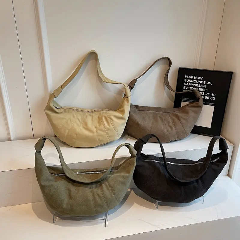 LEFTSIDE High-capacity Soft Cloth Shoulder Bags for Women 2025 Y2K New Luxury Fashion Trend Female Hobo Bag Lady Handbags