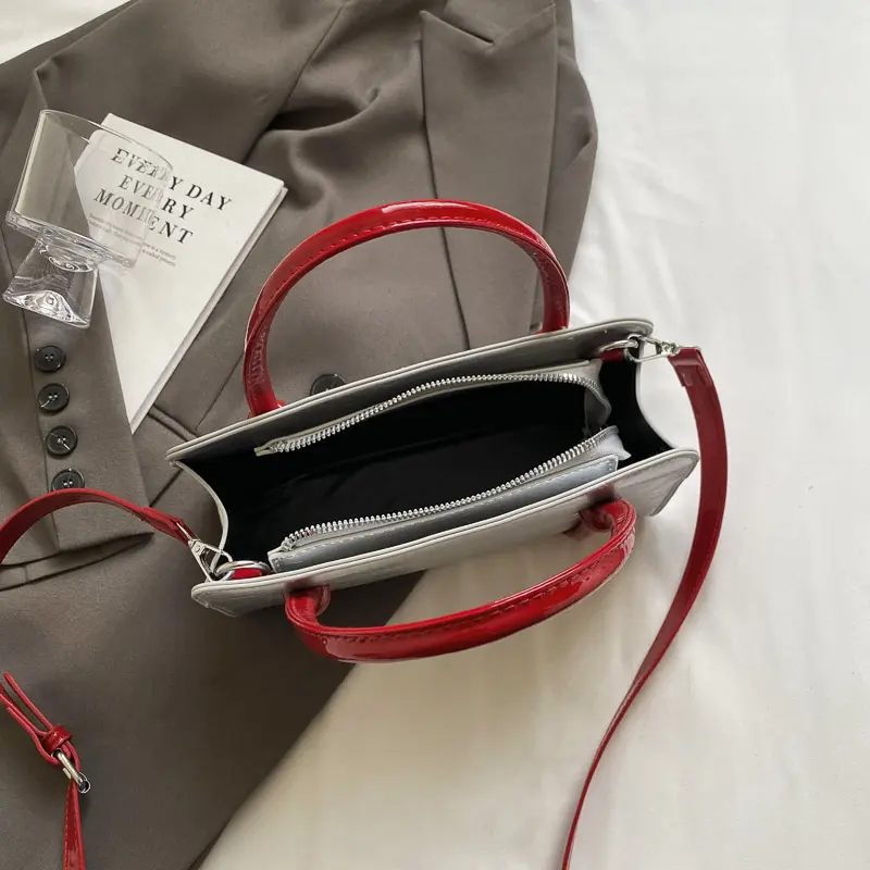 LEFTSIDE Small Retro PU Leather Underarm Bags for Women 2025 Y2k Trend Korean Fashion Shoulder Bag Lady Silver Handbags Tote Bag