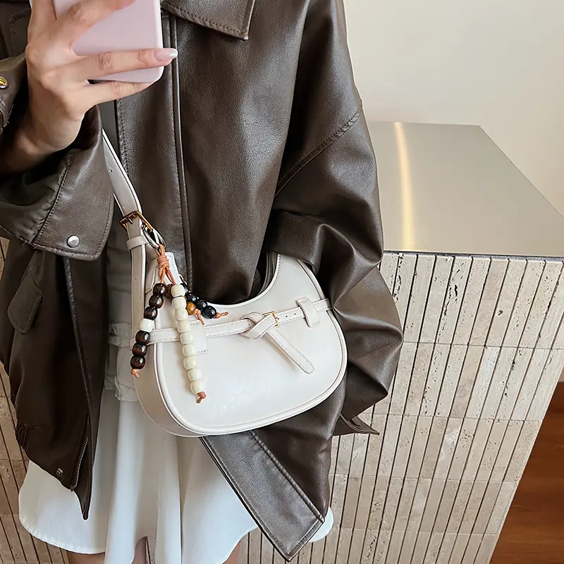 LEFTSIDE Women Small PU Leather Crossbody Bag 2025 Winter Retro New Saddle Shoulder Bag Luxury Designer Handbags and Purses