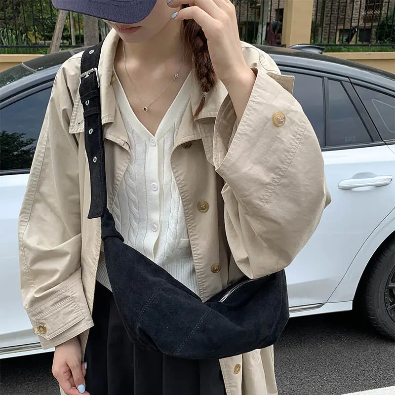 LEFTSIDE Retro Splicing Leather Saddle Bag 2025 Trendy Shoulder Bag Fashion Crossbody Bag Females Luxury Handbags and Purses
