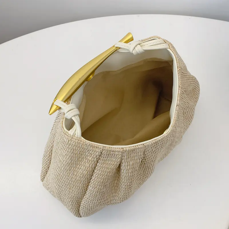 LEFTSIDE Weave Straw Shoulder Bags for phone Women 2025 Summer New Trend Underarm Bag Females Beach Bags Handbags and Purses