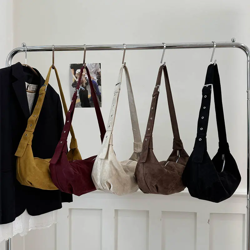 LEFTSIDE Retro Splicing Leather Saddle Bag 2025 Trendy Shoulder Bag Fashion Crossbody Bag Females Luxury Handbags and Purses