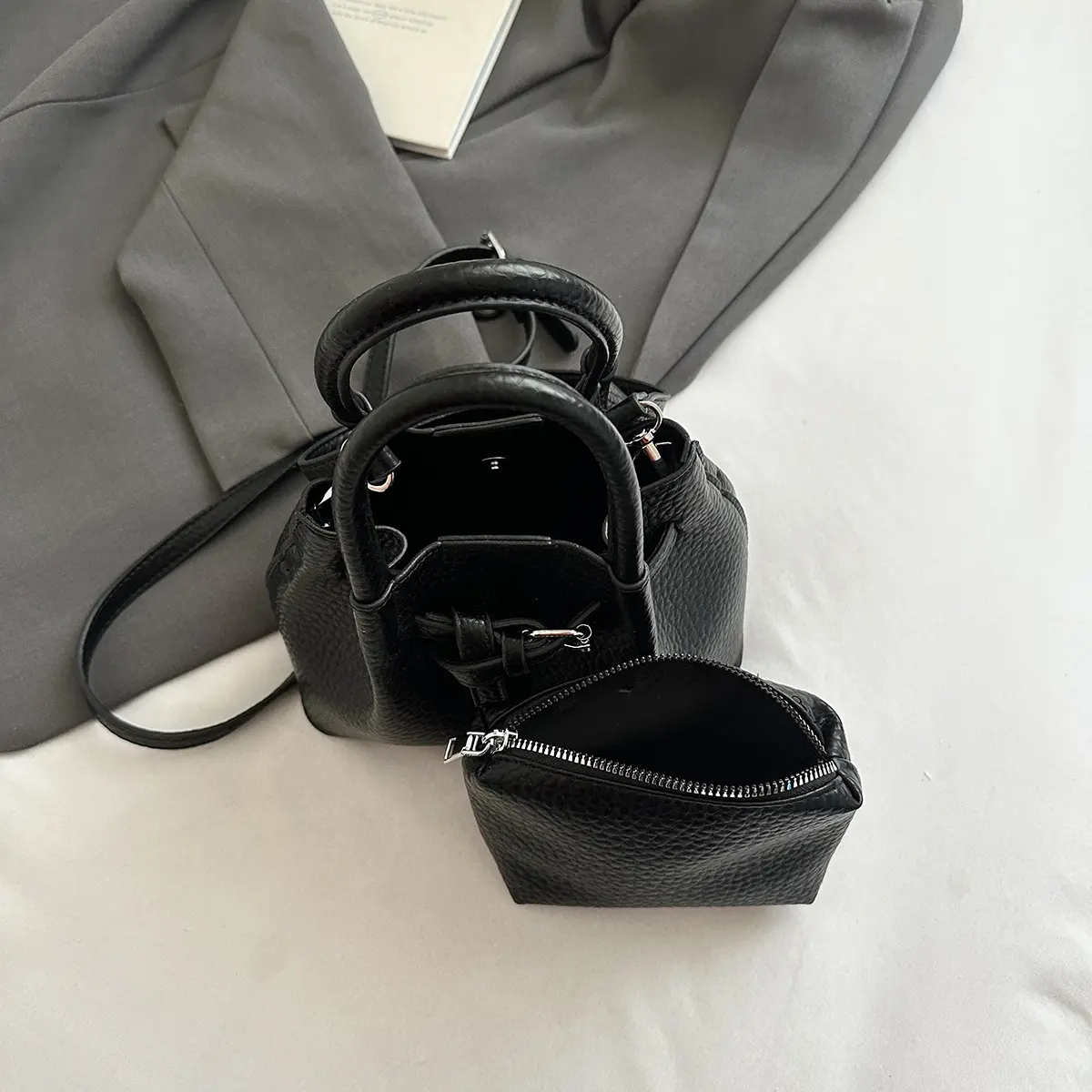 LEFTSIDE Small Crossbody Bags for Women PU Leather Shoulder Bag 2025 Luxury Designer Trendy New Short Handle Purses and Handbags