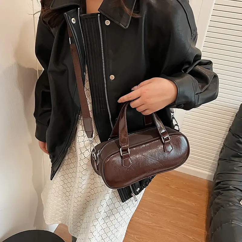 LEFTSIDE Design PU Leather Small Shoulder Bags For Women 2025 Y2K Korean Fashion Crossbody Bag Female Short Handle Handbags