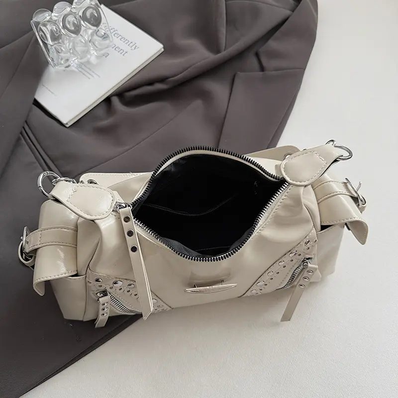 LFTSID Rivets Design PU Leather Shoulder Bag 2025 Y2K Summer Underarm Bag Crossbody Bag Casual Ladies New in Handbags and Purses