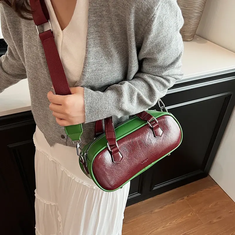 LEFTSIDE Design PU Leather Small Shoulder Bags For Women 2025 Y2K Korean Fashion Crossbody Bag Female Short Handle Handbags