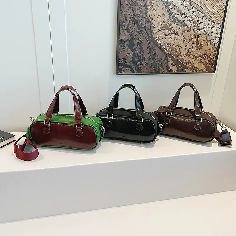 LEFTSIDE Design PU Leather Small Shoulder Bags For Women 2025 Y2K Korean Fashion Crossbody Bag Female Short Handle Handbags