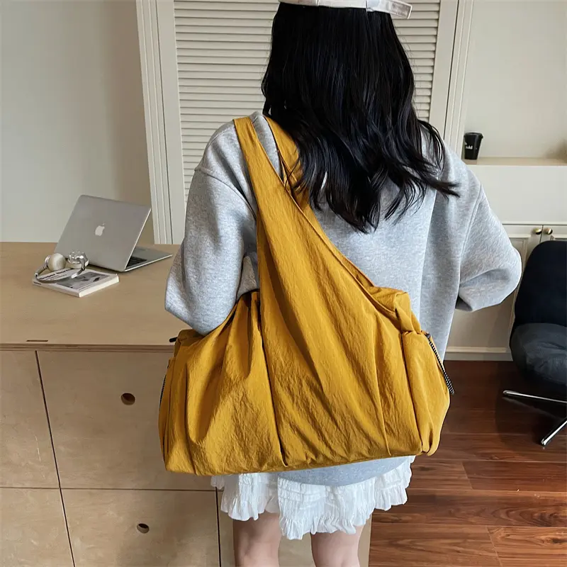 LEFTSIDE Cloth High Capacity Shoulder Bags for Women 2025 Y2K New Trend Female Design Simple Tote Bag Lady Handbags and Purses
