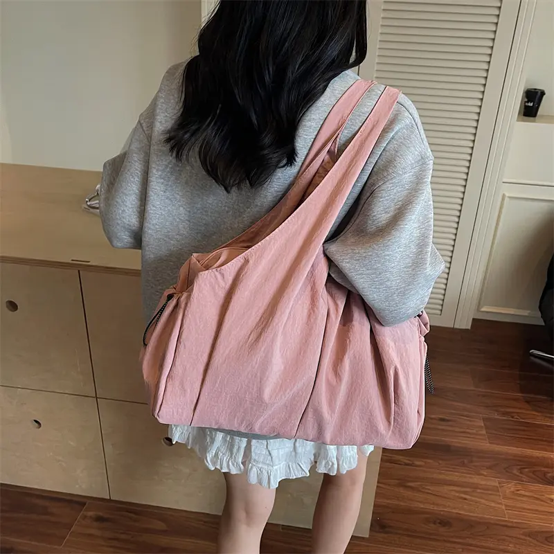 LEFTSIDE Cloth High Capacity Shoulder Bags for Women 2025 Y2K New Trend Female Design Simple Tote Bag Lady Handbags and Purses