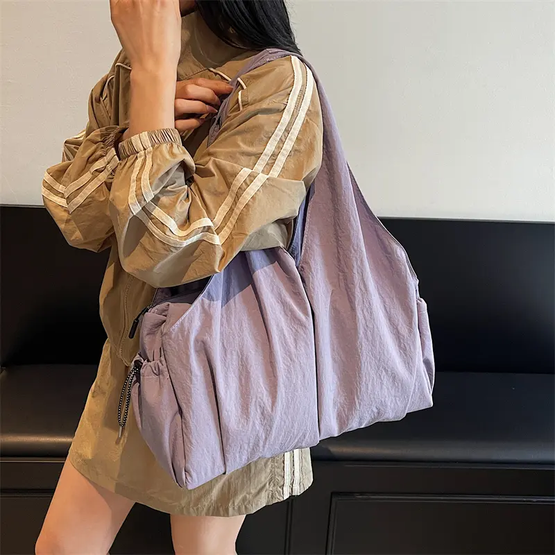 LEFTSIDE Cloth High Capacity Shoulder Bags for Women 2025 Y2K New Trend Female Design Simple Tote Bag Lady Handbags and Purses