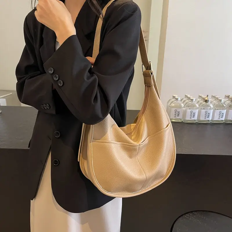 LEFTSIDE Retro Design PU Leather Shoulder Bags For Women 2024 Winter New Y2K Fashion Crossbody Bag Female Handbags And Purses